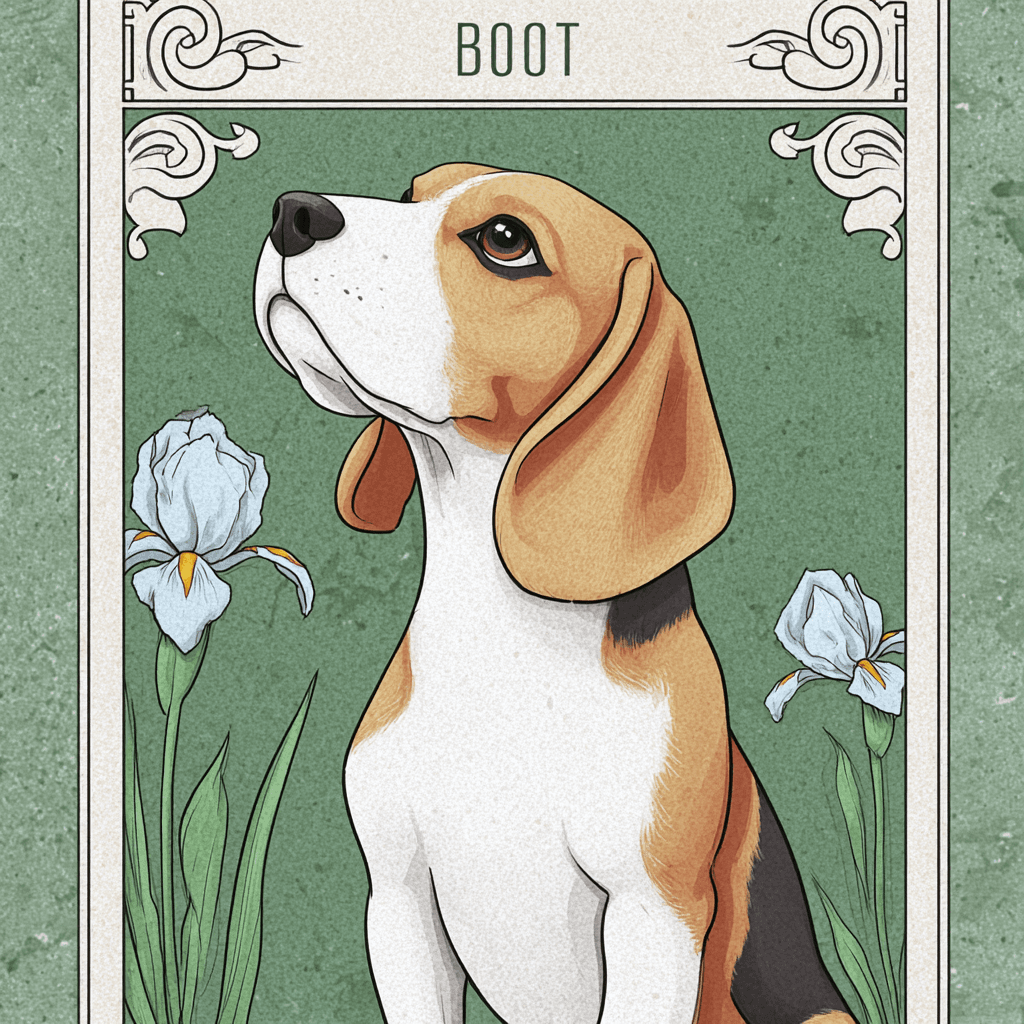 Art Nouveau poster pet portrait example