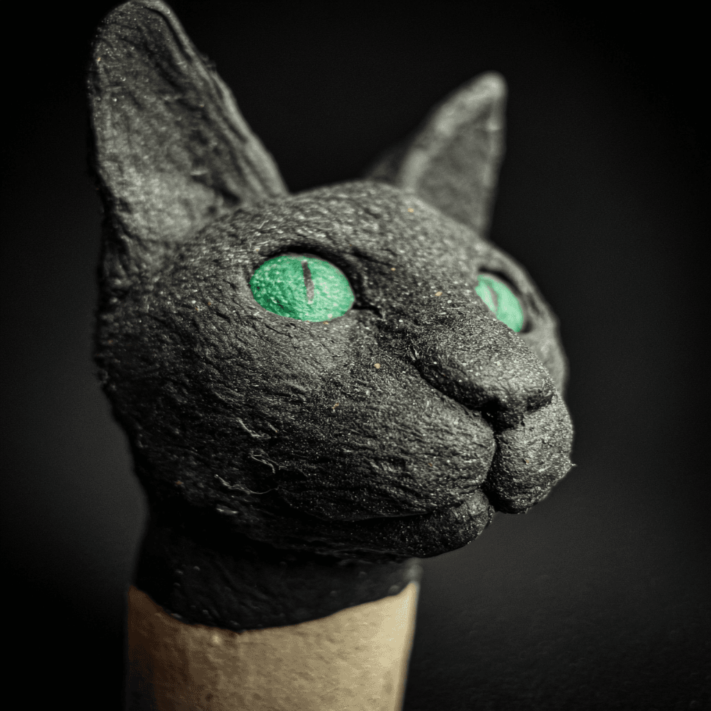 Claymation / stop‑motion look pet portrait example
