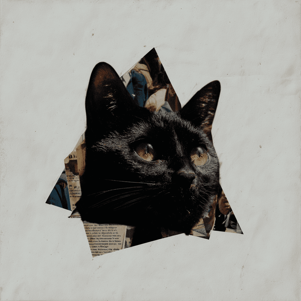 Dada photomontage pet portrait example
