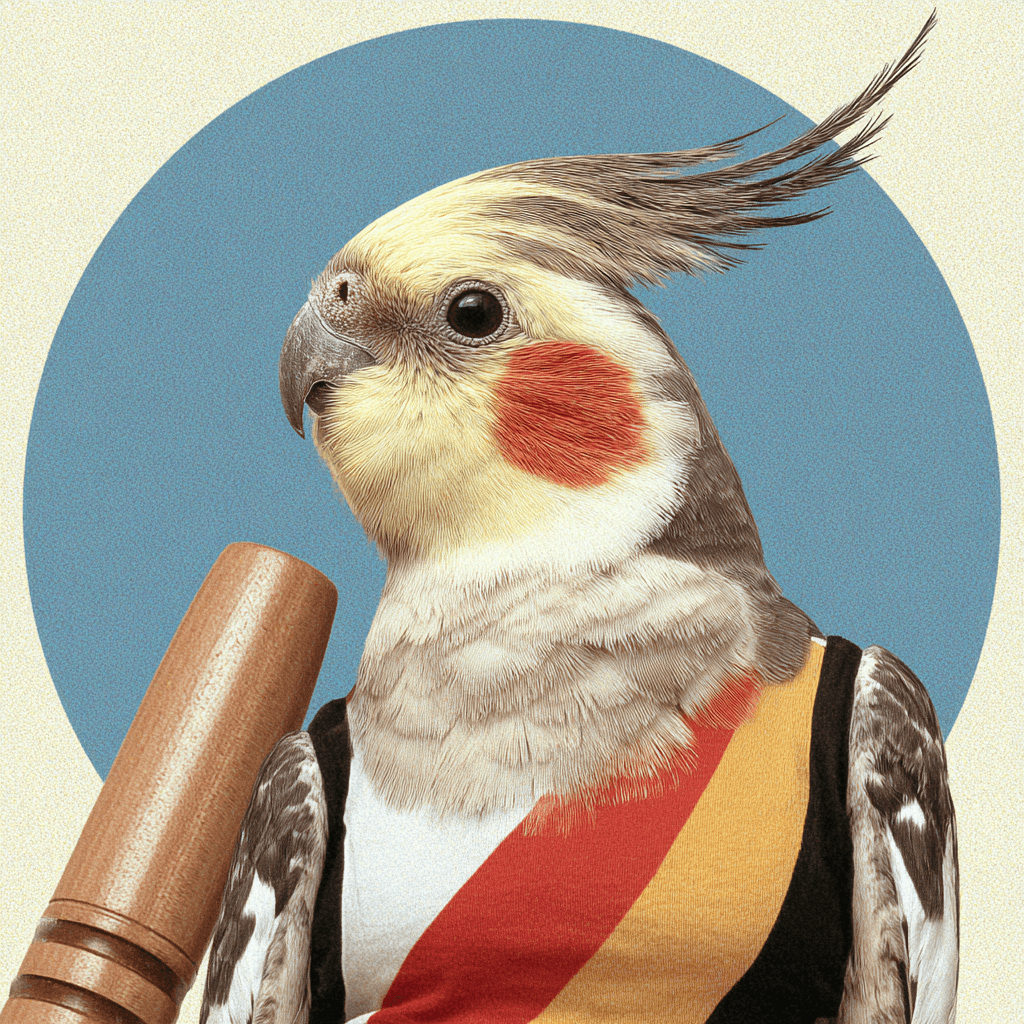 Retro Sportswear Grain Poster pet portrait example