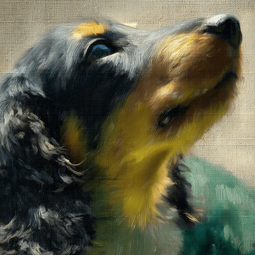 Impressionism brushwork pet portrait example