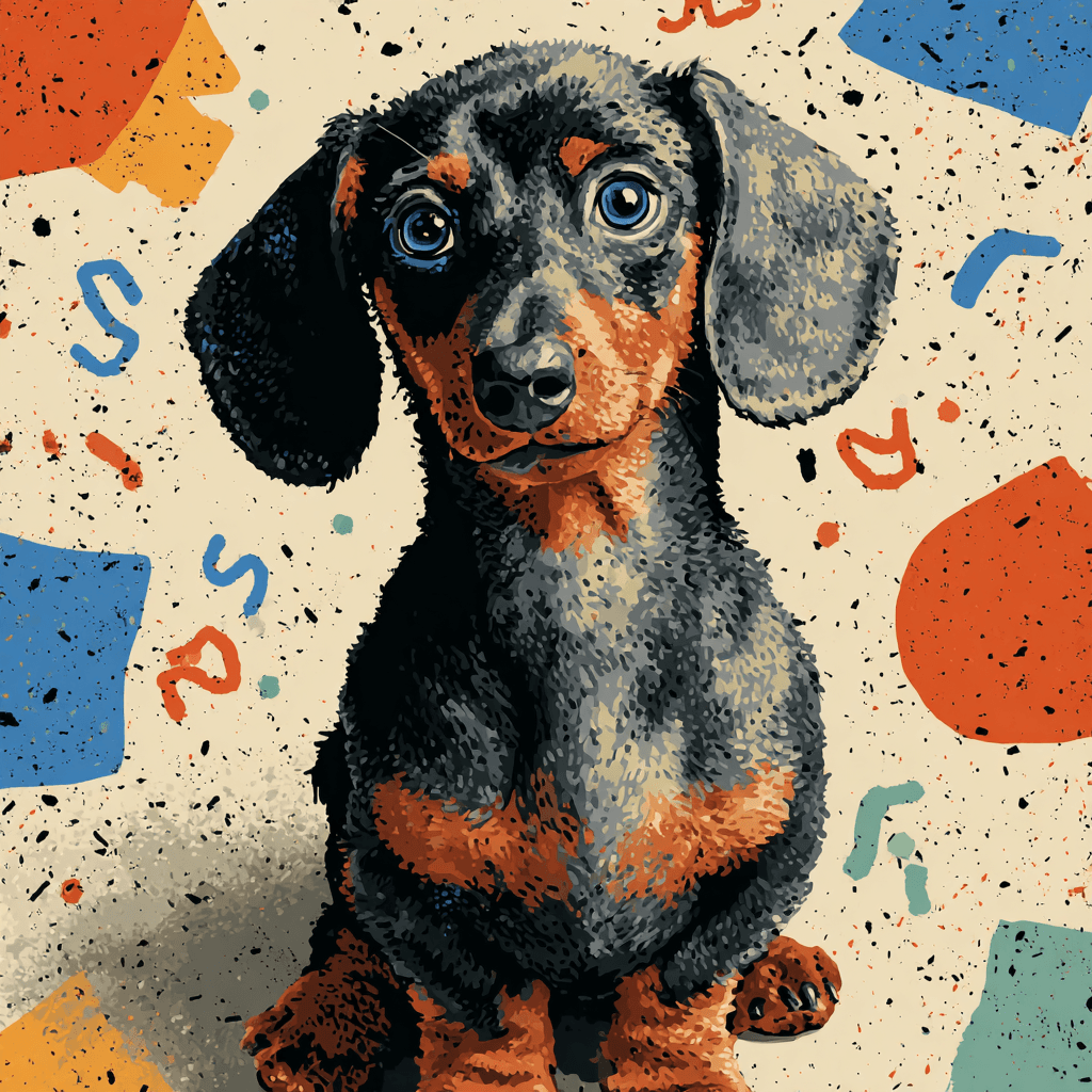 Memphis design pattern pet portrait example