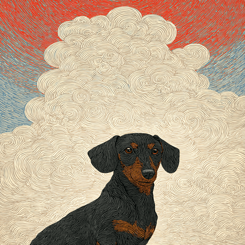Ukiyo‑e Japanese woodblock pet portrait example