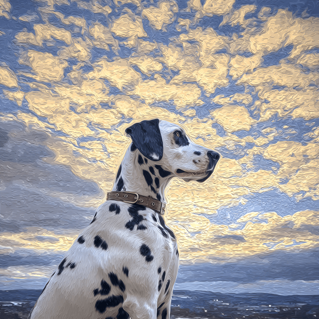 HDR hyperreal landscape pet portrait example