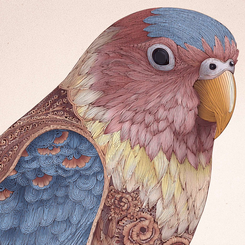 Indian Madhubani pet portrait example