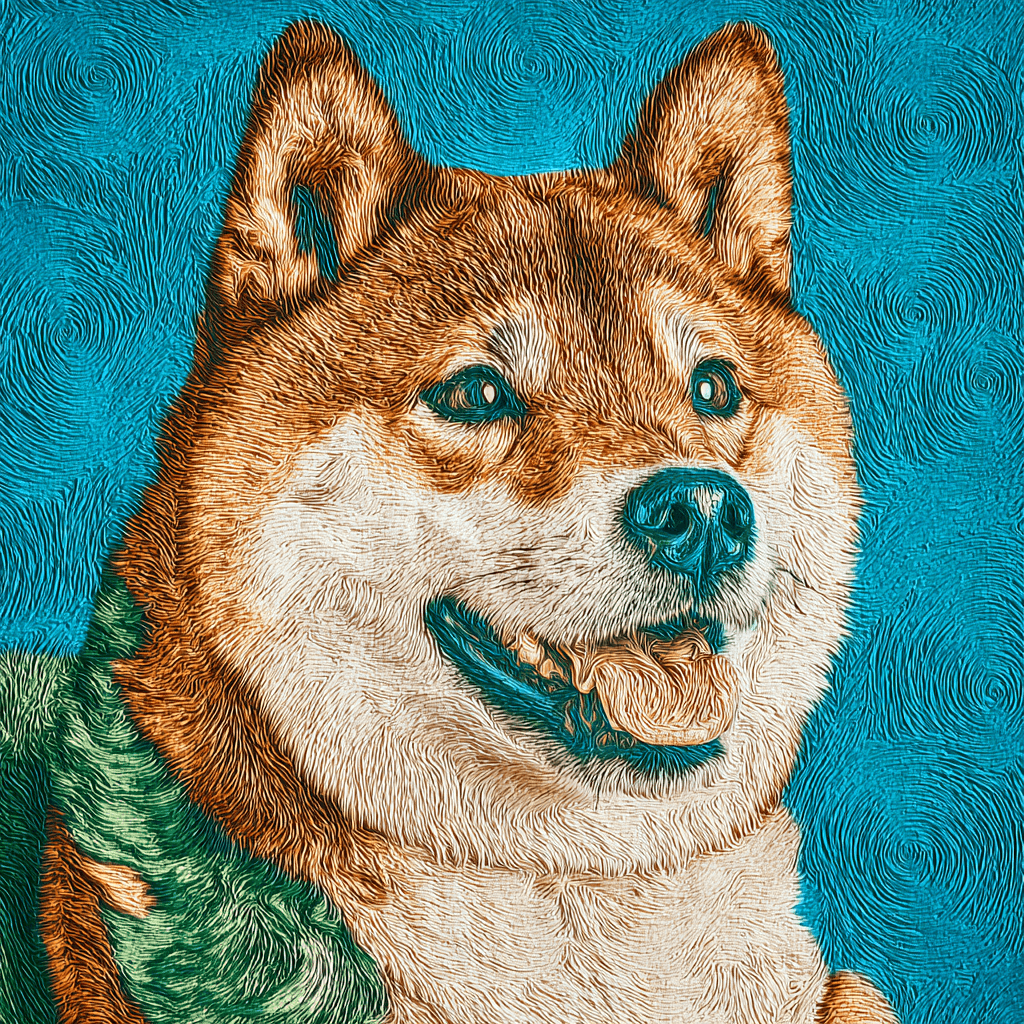 Post‑Impressionism (Van Gogh-ish) pet portrait example